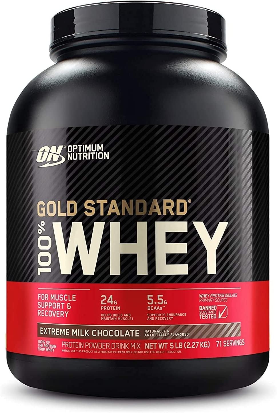 Optimum Nutrition Gold Standard 100% Whey-70Serv.-2.27Kg.-Extreme Milk Chocolate