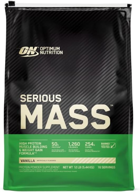 Optimum Nutrition Serious Mass 12 lb (5.44 kg) , 16 SERV